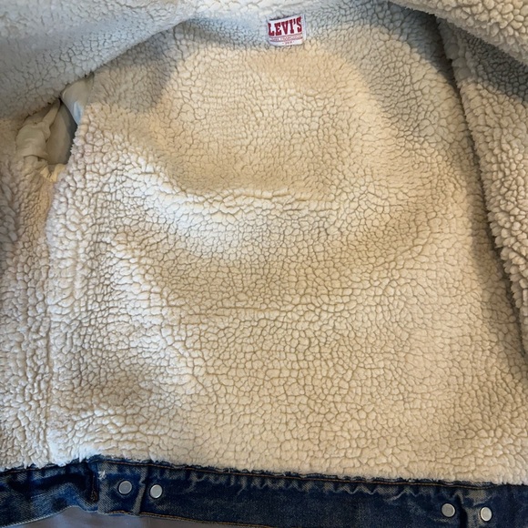 Vintage 80s Levis Sherpa Denim Trucker Jacket (size 38R) Made in USA - Picture 10 of 10